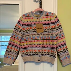 Mini Boden girls floral cardigan NWT- 4-5Y